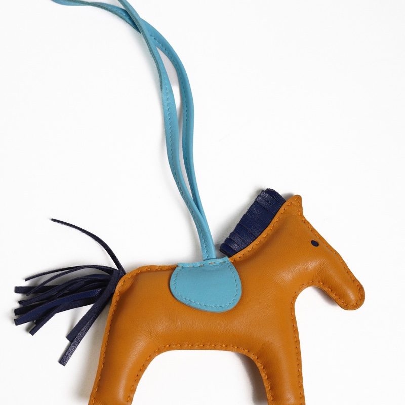 HERMES 愛馬仕小羊皮手工馬兒吊飾 C刻-3