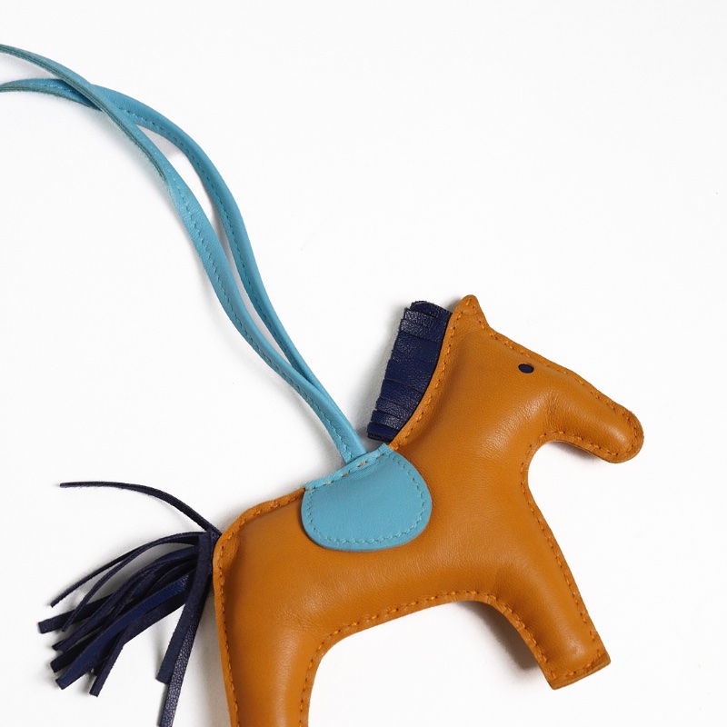HERMES 愛馬仕小羊皮手工馬兒吊飾 C刻-4