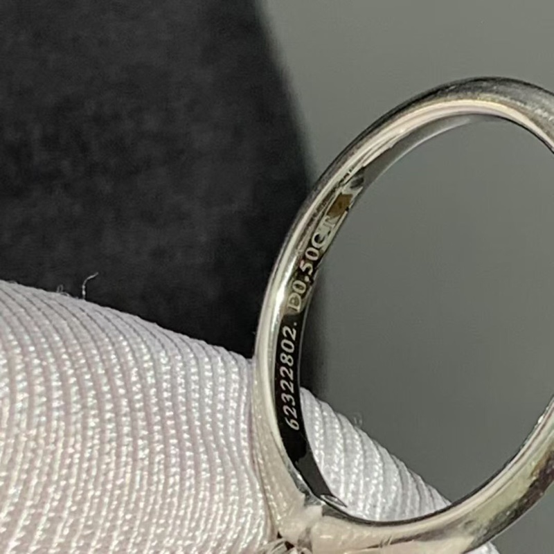 蒂芙尼Tiffany0.5克拉鑽戒51號，主鑽0.5ct，F色，vvs2-3