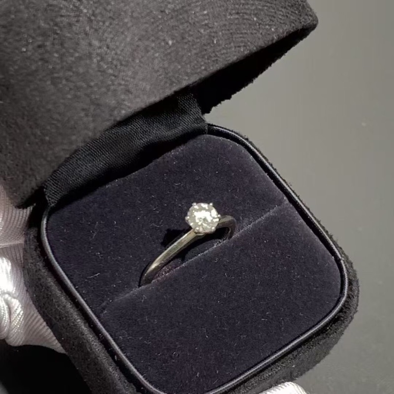 蒂芙尼Tiffany0.5克拉鑽戒51號，主鑽0.5ct，F色，vvs2-6