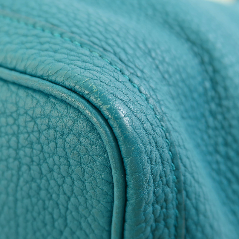 HERMES Negonda皮革GardenParty PM銀扣手挽袋Cobalt-7