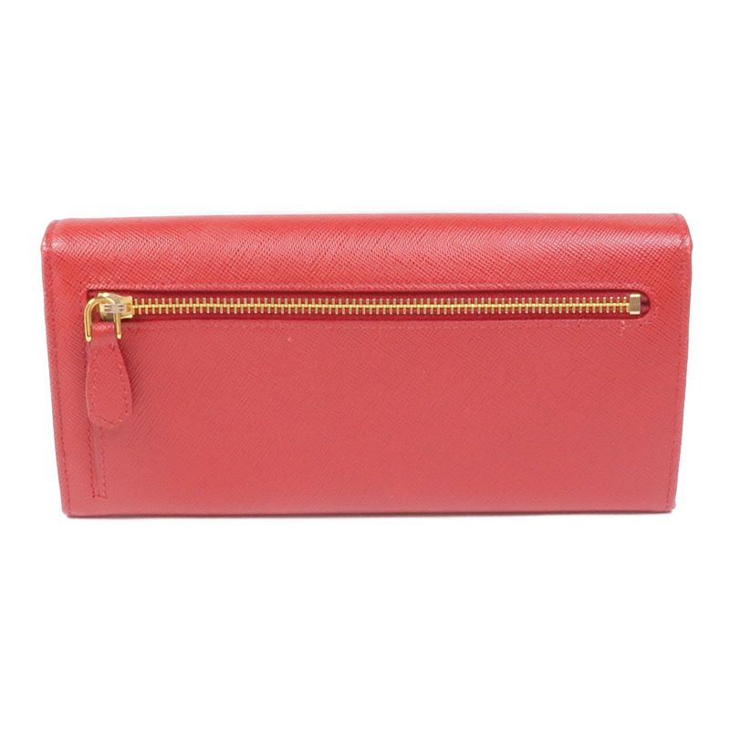 PRADA Saffiano皮革Long Wallet金扣長錢包-1