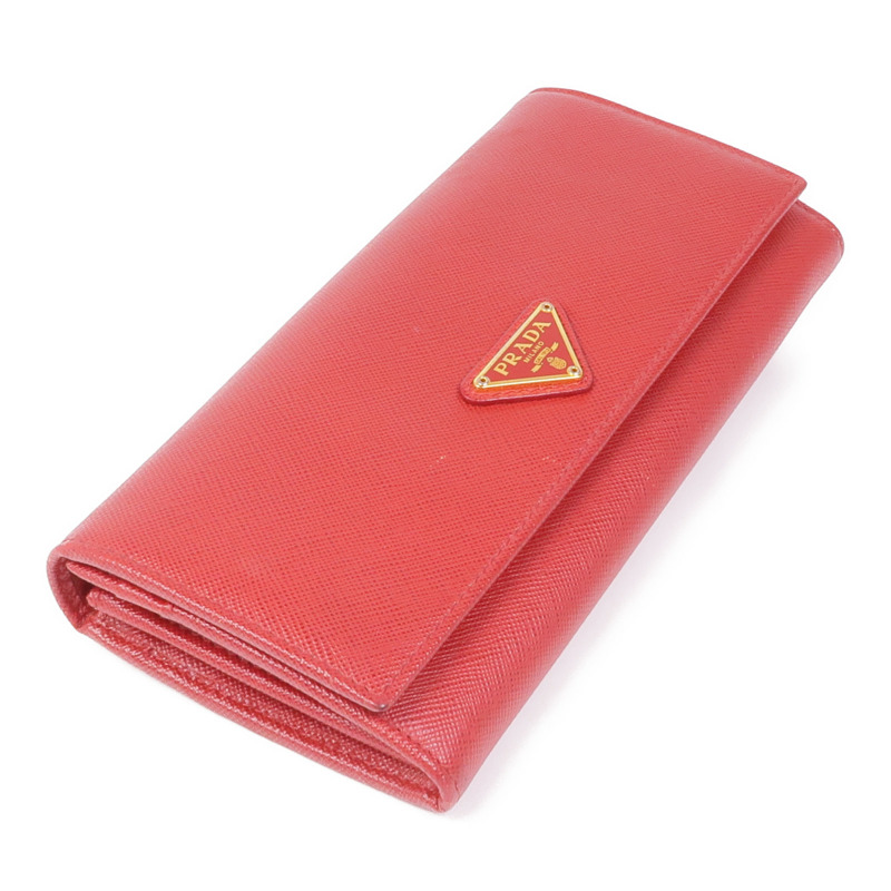 PRADA Saffiano皮革Long Wallet金扣長錢包-3