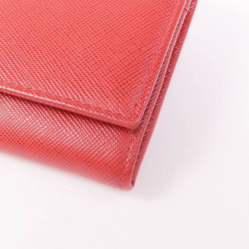 PRADA Saffiano皮革Long Wallet金扣長錢包-6