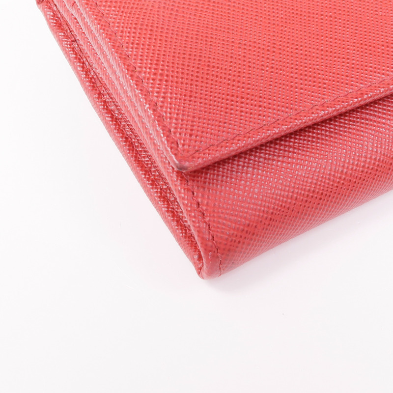 PRADA Saffiano皮革Long Wallet金扣長錢包-7