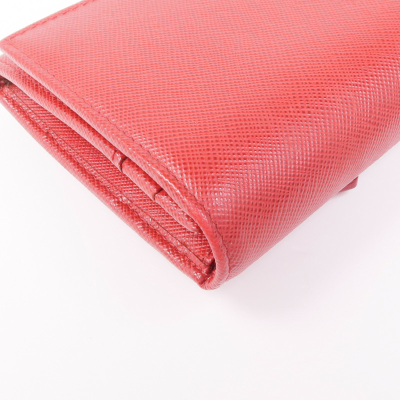 PRADA Saffiano皮革Long Wallet金扣長錢包-8