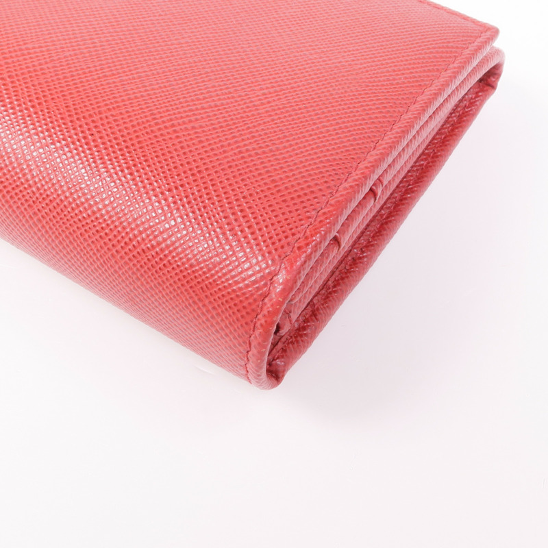 PRADA Saffiano皮革Long Wallet金扣長錢包-9