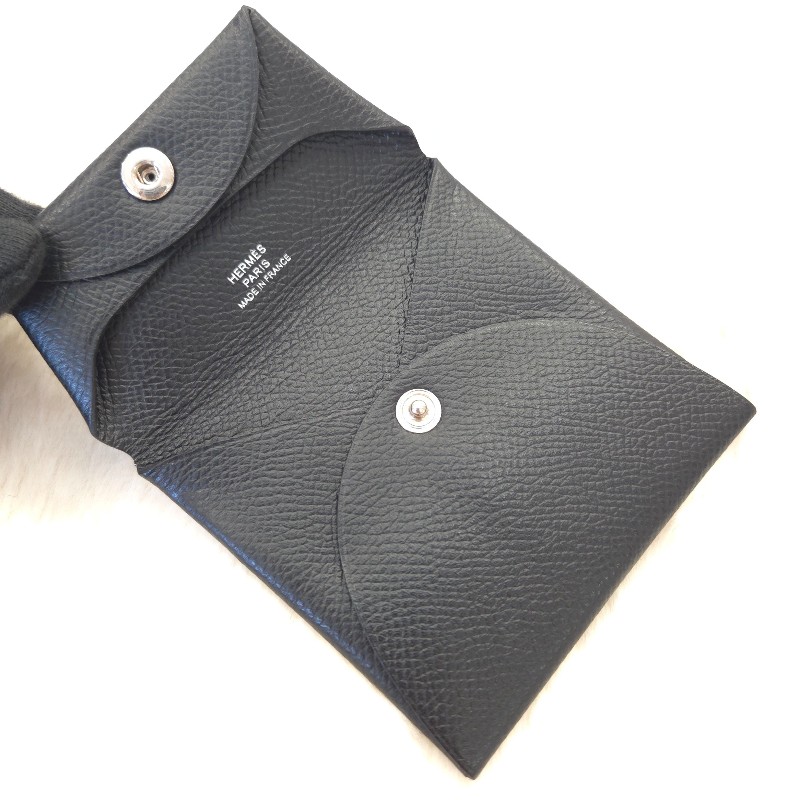 Hermès bastia 零錢包 黑 二手-6