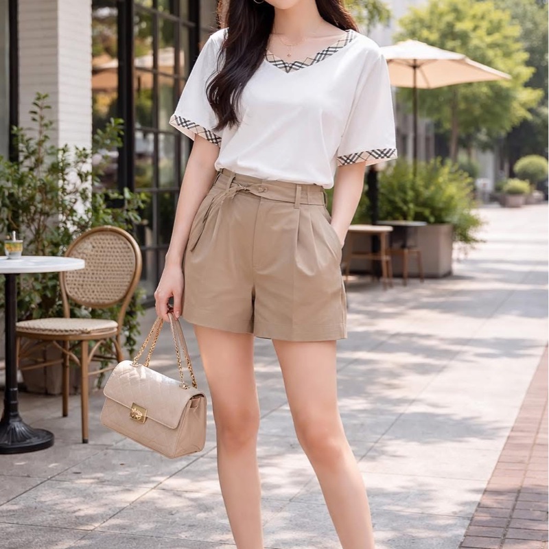 Burberry 倫敦 經典格紋滾邊V領戰馬上衣-8