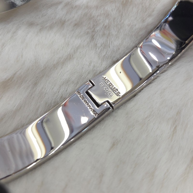 Hermès chic HH 手環 黑銀 二手-2