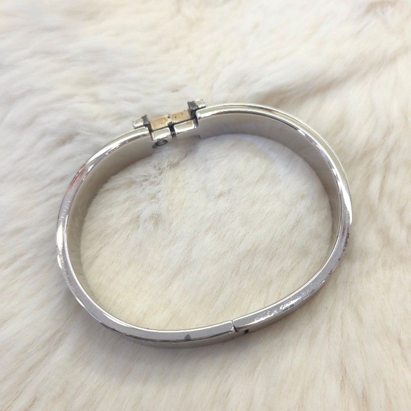 Hermès chic HH 手環 黑銀 二手-4