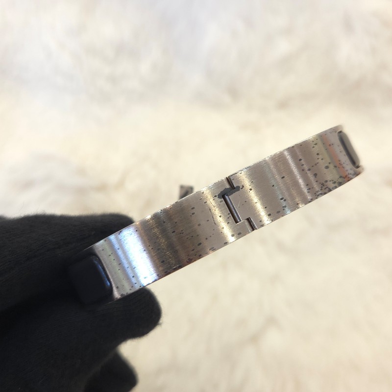 Hermès chic HH 手環 黑銀 二手-7