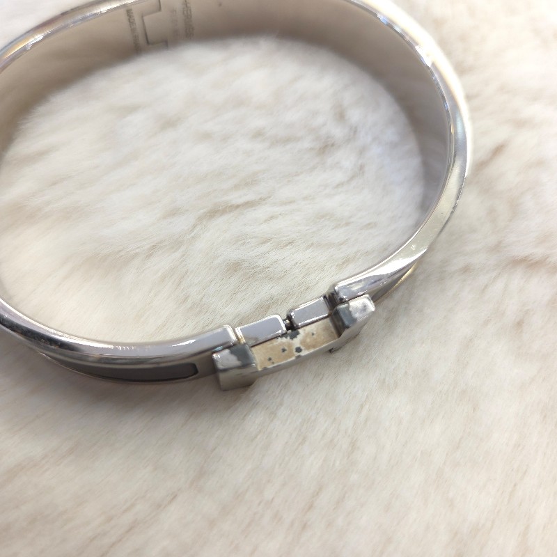 Hermès chic HH 手環 黑銀 二手-9