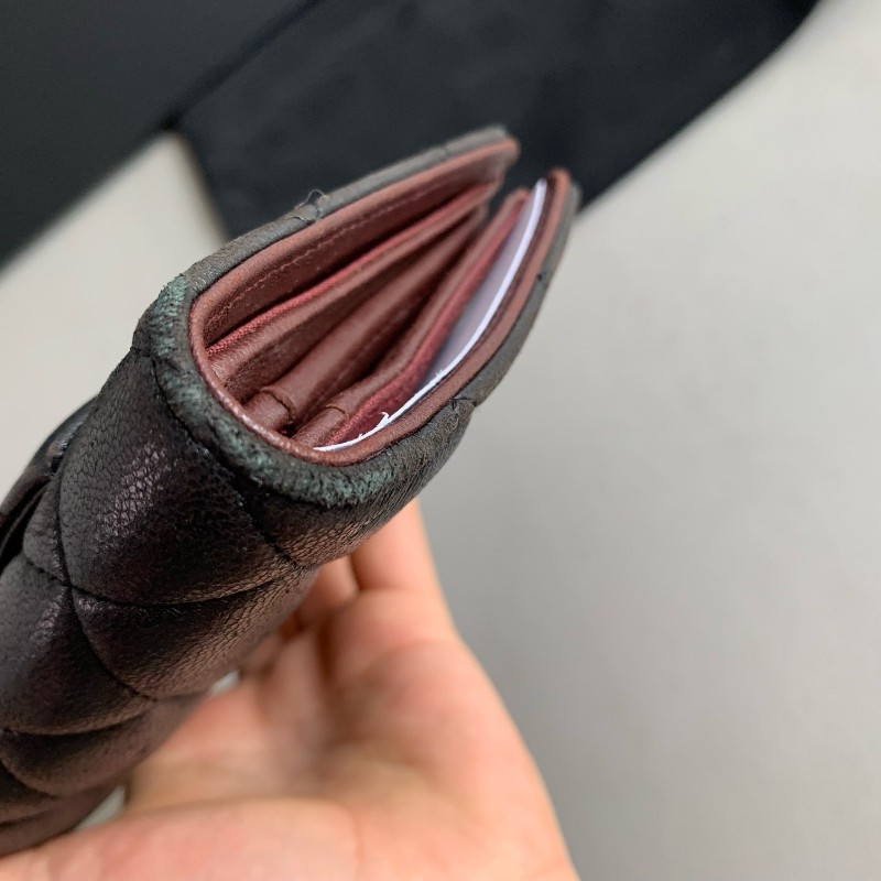 Chanel 香奈兒 黑金 錢包 羊皮長夾 銀包 21開-16