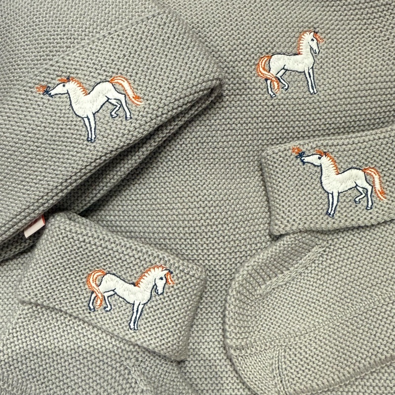 Hermes Unisex 因男女嬰可著 Baby 6M 禮盒套裝 灰色-2