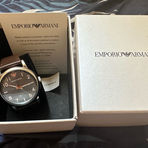 EMPORIO ARMANI 時尚質感皮帶男腕錶43mm(AR11175)-13