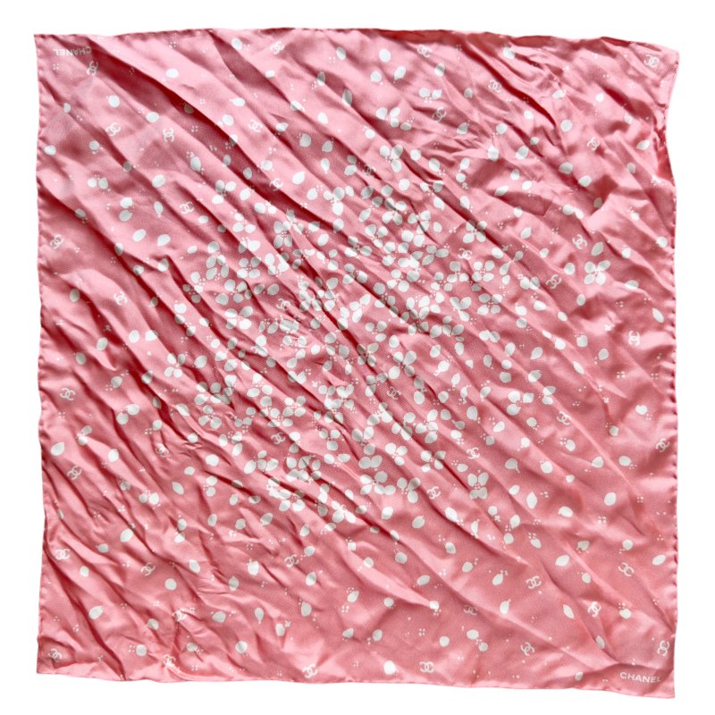 CHANEL CC 絲質髮圈 連 絲巾-5