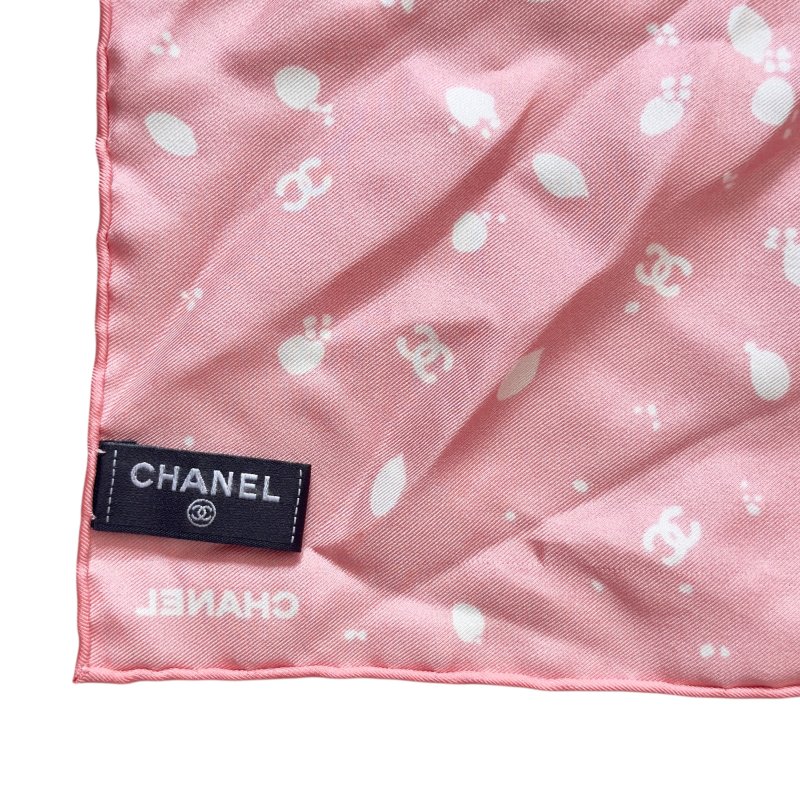 CHANEL CC 絲質髮圈 連 絲巾-7