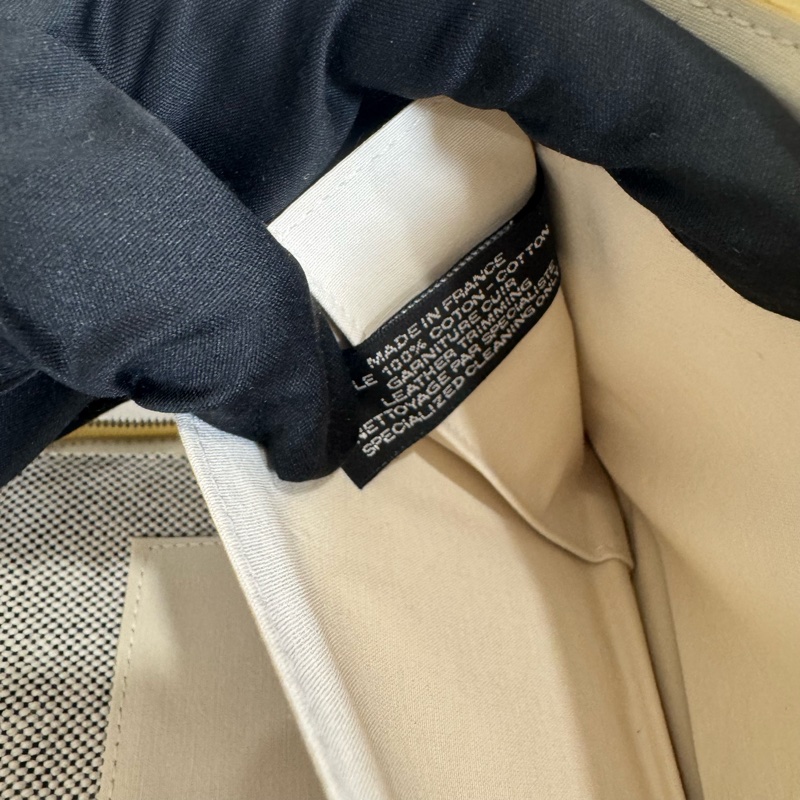 Hermes 黑拼色帆布亞麻ㄇ字拉鏈多功能手拿包-13