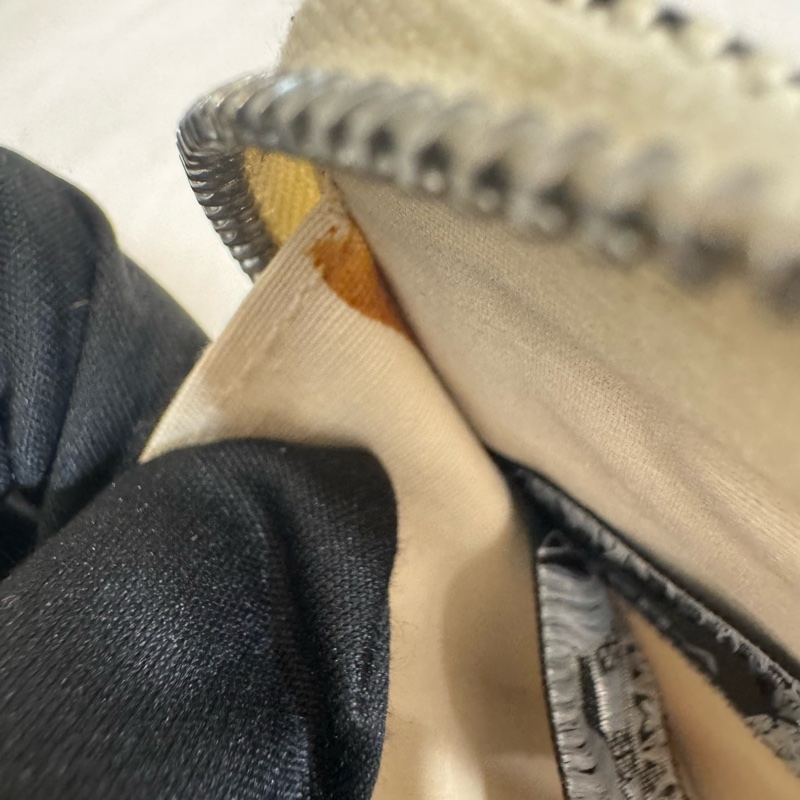 Hermes 黑拼色帆布亞麻ㄇ字拉鏈多功能手拿包-24