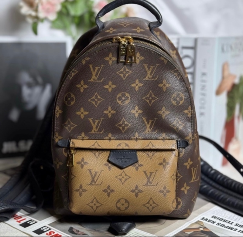 9成新LV經典拼色後背包(已停產,平台購買有使用痕跡)-9