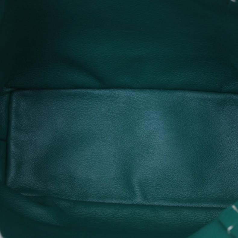 Anjou 雙面購物袋 Mini 20 綠色 皮革C/帆布 皮革C 帆布-4