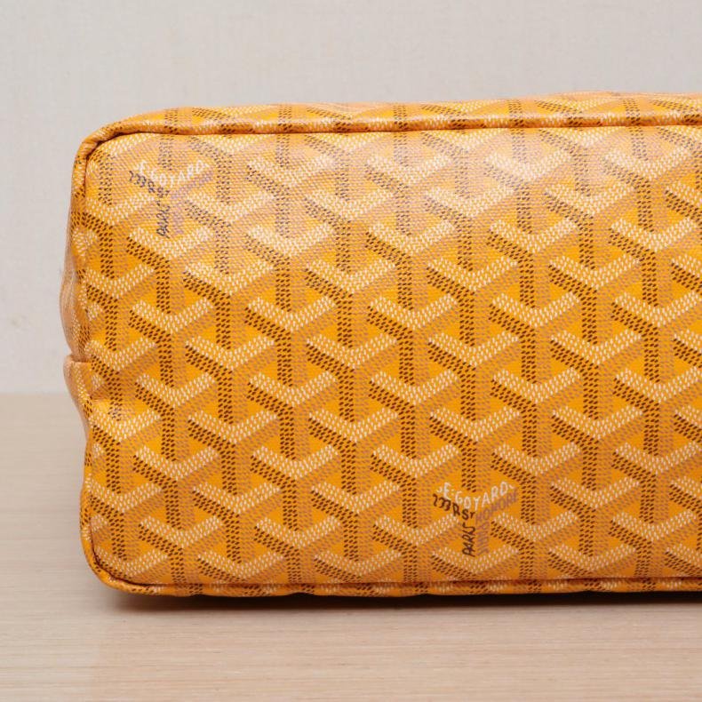 Saint Louis 購物袋 子母包 34 中號 黃色 PVC 銀扣-2