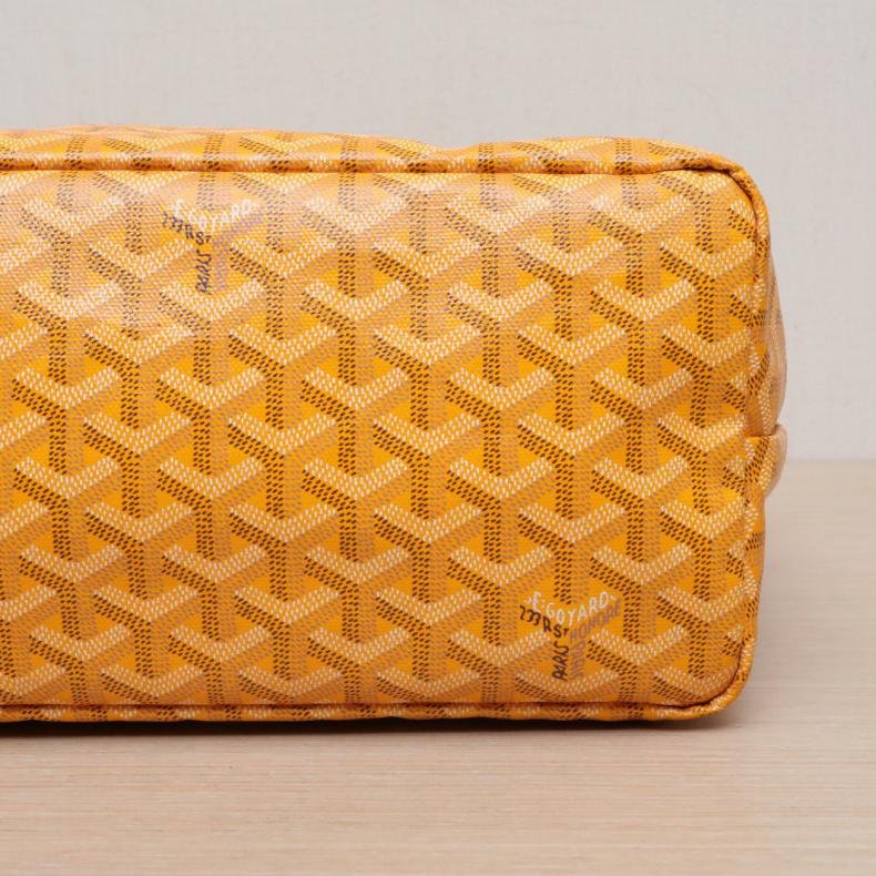 Saint Louis 購物袋 子母包 34 中號 黃色 PVC 銀扣-3