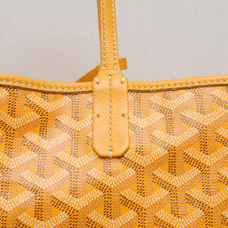 Saint Louis 購物袋 子母包 34 中號 黃色 PVC 銀扣-4