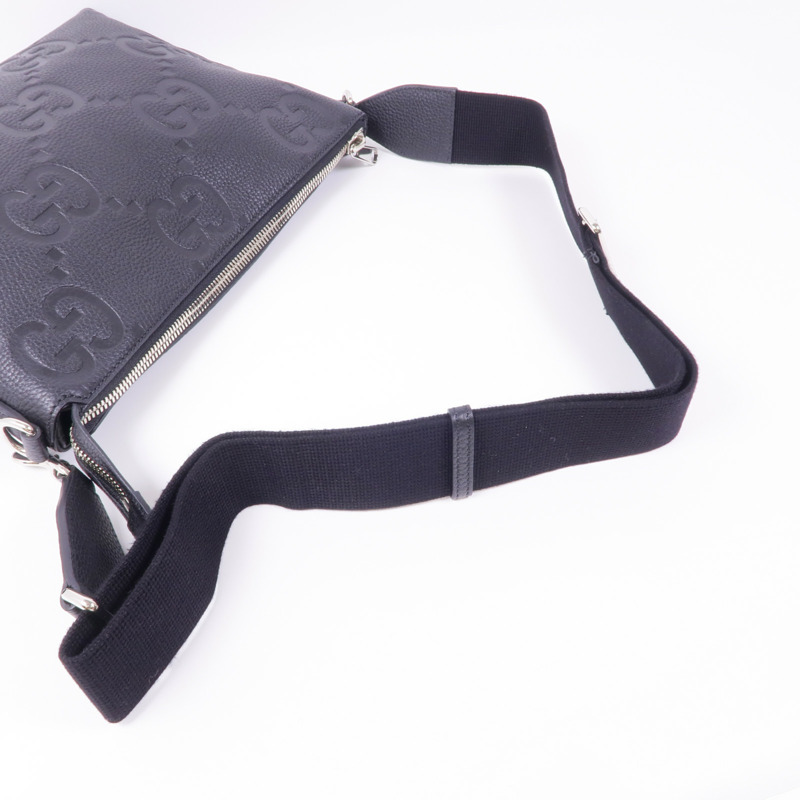 GUCCI 牛皮皮革Jumbo GG銀扣手挽肩背兩用袋-4