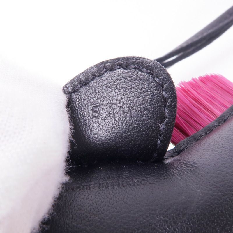 HERMES Milo皮革Rodeo PM掛飾Noir-4