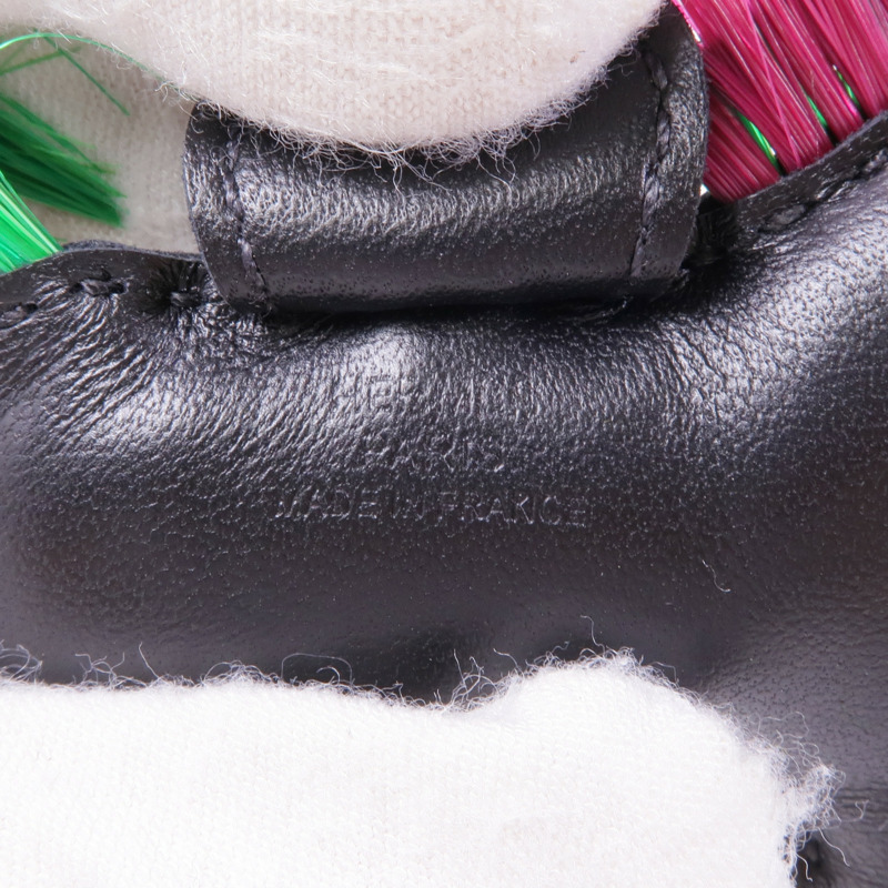 HERMES Milo皮革Rodeo PM掛飾Noir-5