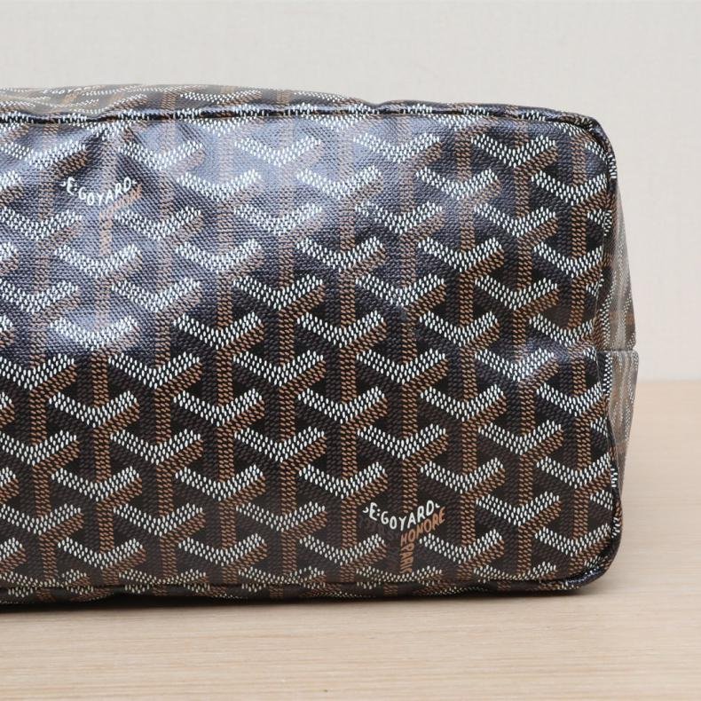 Saint Louis 購物袋 子母包 34 中號 黑色 PVC 銀扣-3