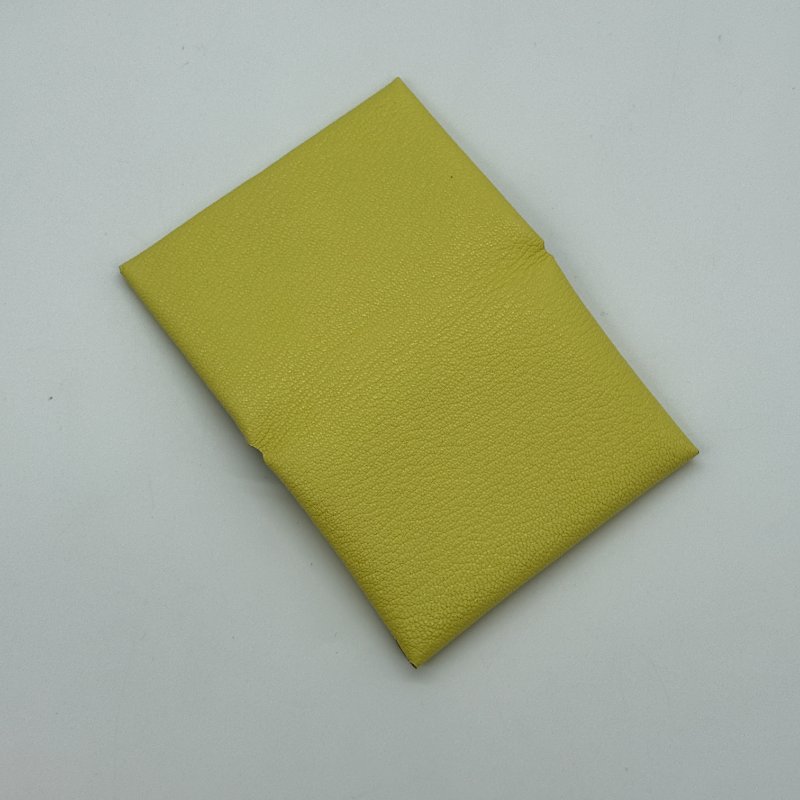 【全新品🍋】HERMES 愛馬仕  B刻 Calvi Duo 檸檬黃 零錢包 卡包 短夾-4