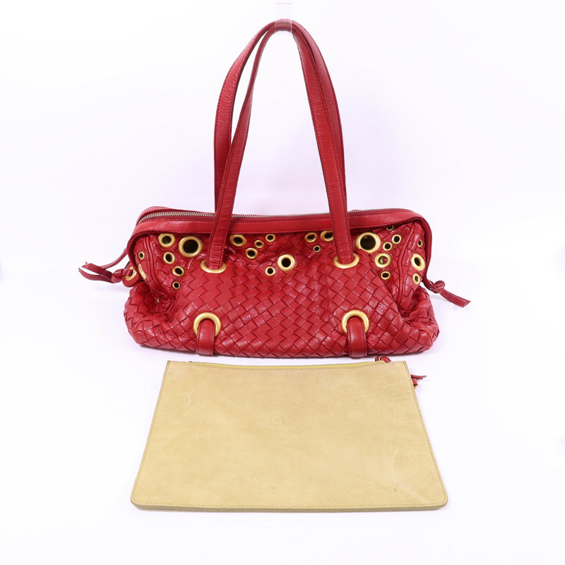 BOTTEGA VENETA 牛皮皮革Shoulder Bag金扣肩背袋-7