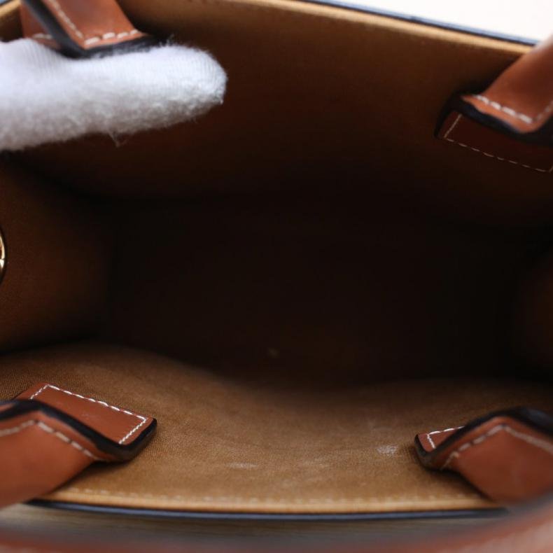 Cabas 豎款手袋 Mini 凱旋門印花 褐色 人造革-5