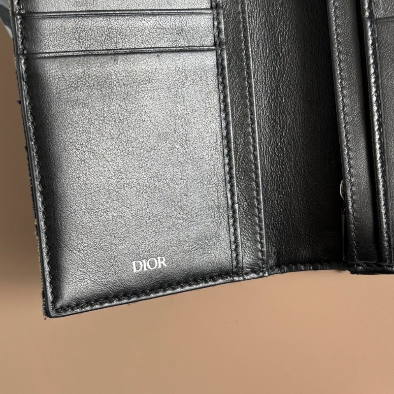 ::Christian Dior:: Oblique 緹花對開直式長夾-8