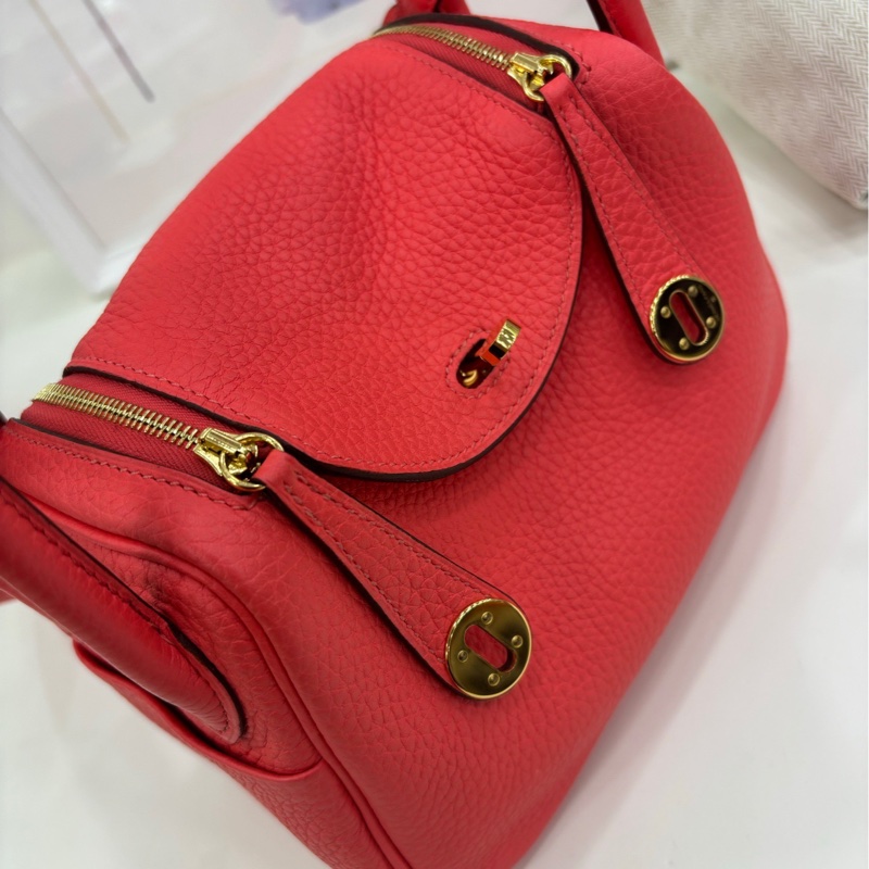 Hermes愛馬仕 mini lindy 0E德克薩斯粉，金扣，tc皮，Z刻-6