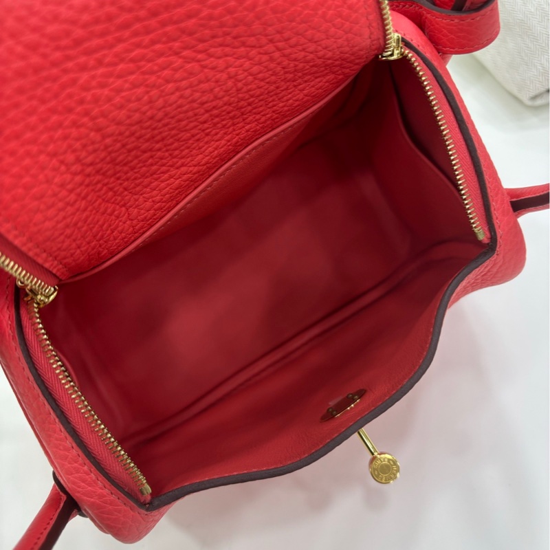 Hermes愛馬仕 mini lindy 0E德克薩斯粉，金扣，tc皮，Z刻-7