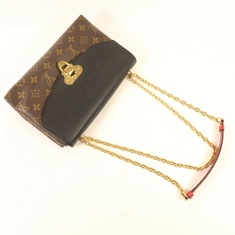 LOUIS VUITTON Monogram Saint Placide金扣肩背袋棕色/色-8
