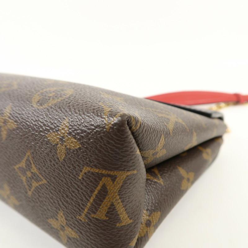LOUIS VUITTON Monogram Saint Placide金扣肩背袋棕色/色-9