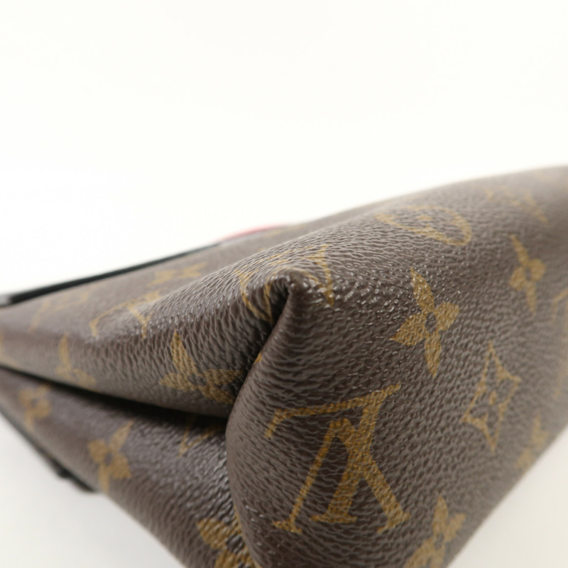 LOUIS VUITTON Monogram Saint Placide金扣肩背袋棕色/色-12