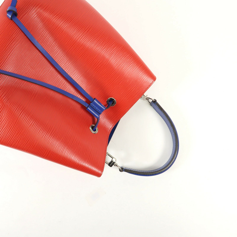 LOUIS VUITTON Epi NeoNoe MM銀扣手挽肩背兩用袋紅色藍色-8