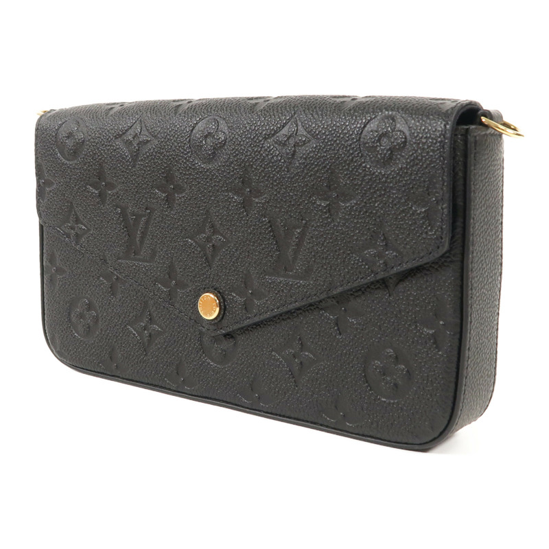 LOUIS VUITTON Monogram Empreinte Felicie Pochette 金扣鏈帶肩背袋-2