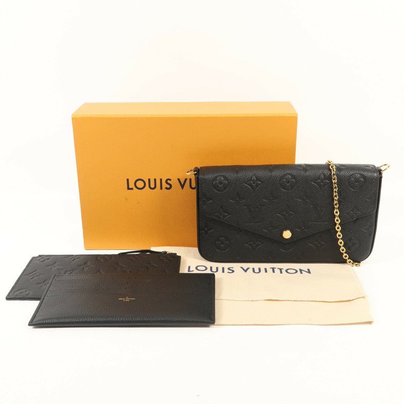 LOUIS VUITTON Monogram Empreinte Felicie Pochette 金扣鏈帶肩背袋-8