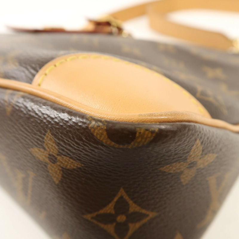 LOUIS VUITTON Monogram Macassar Odeon PM金扣手挽袋-11