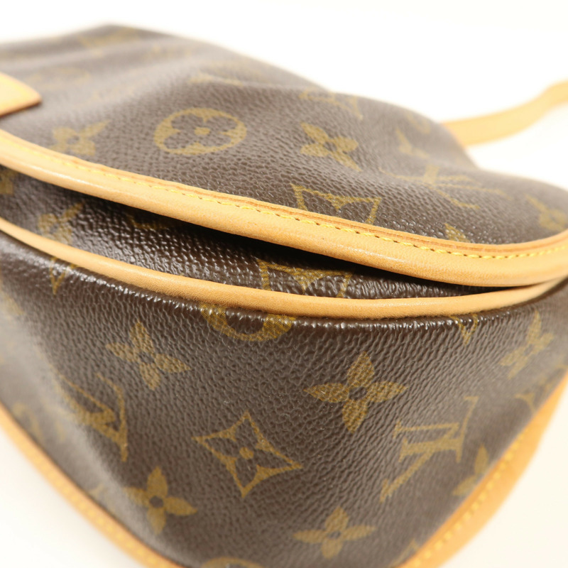 LOUIS VUITTON Monogram Menilmontant MM金扣肩背袋棕色-9