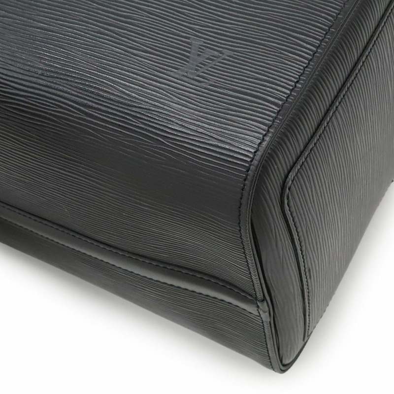 LOUIS VUITTON Epi Speedy 35 手提包/波士頓包，黑色皮革，M42992-3