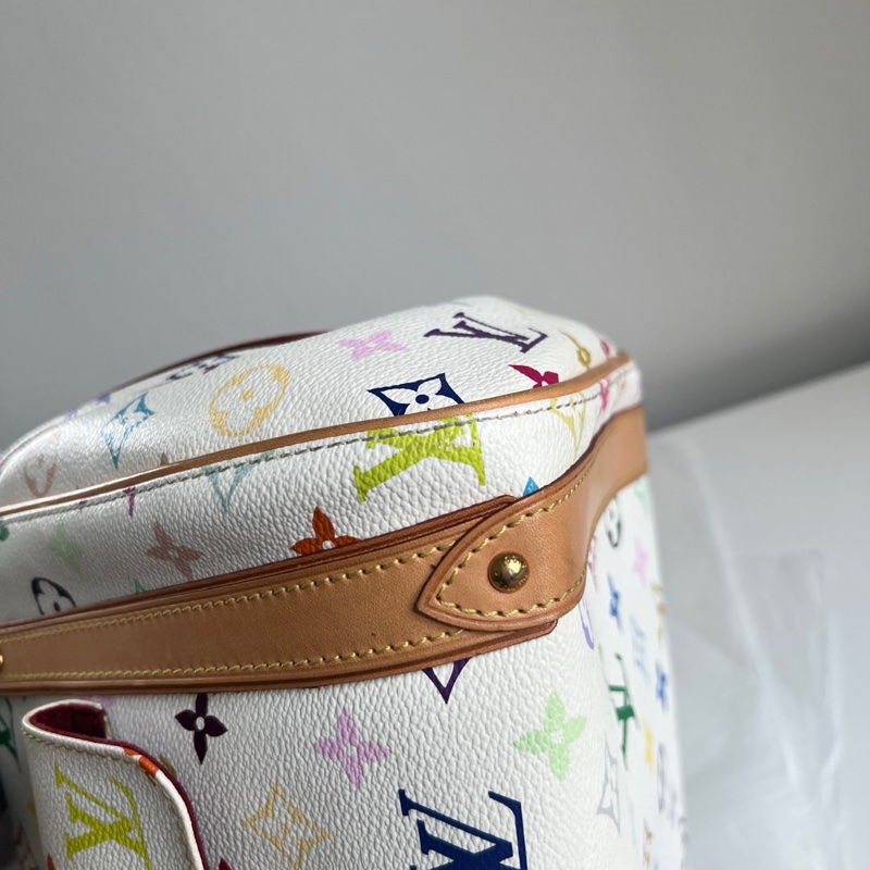 Louis Vuitton LV村上隆 絕版 白三彩 保齡球包-7