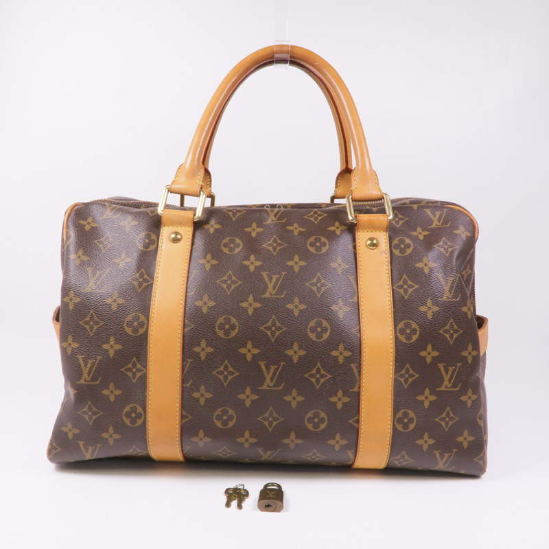 LOUIS VUITTON Monogram Carryall金扣波士頓包-15
